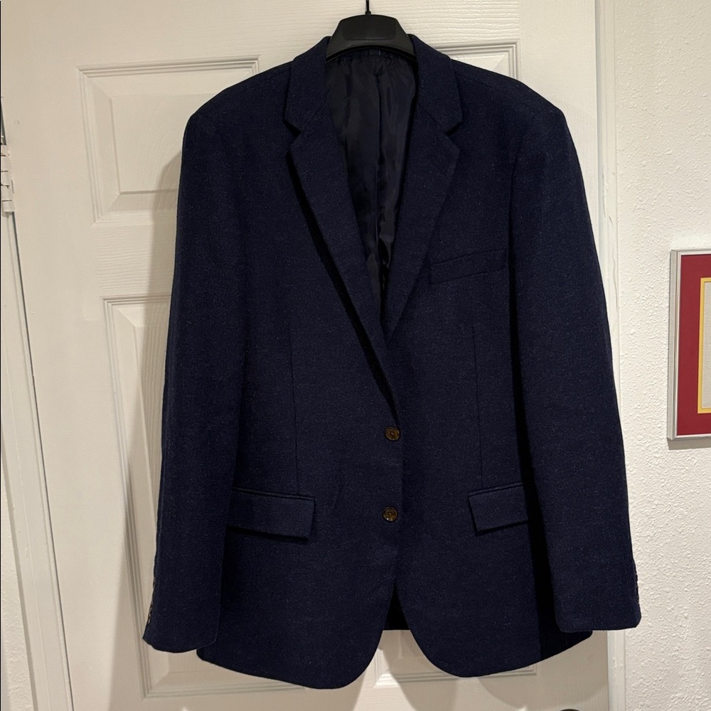 J.Crew Wool Blend Thompson Navy Sport Coat